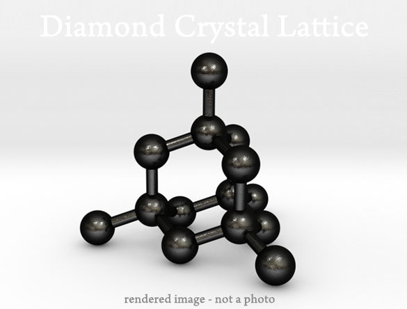 Diamond lattice structure pendant by Joseph Thiebes, 2015