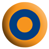 Contrast-to-Noise estimator logo, a symbol of a blue and gold circular target.